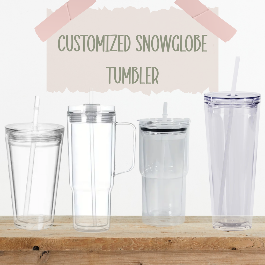 Custom Snowglobe Tumbler — Personalized Glitter Chaos Cup