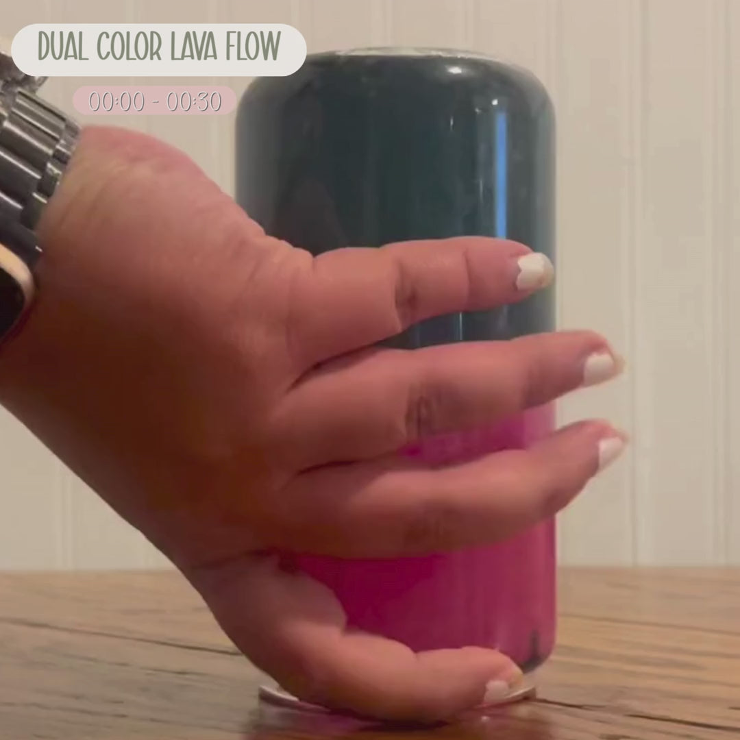 Dual Lava Flow Tumbler — Custom Two-Color Lava Chaos Cup