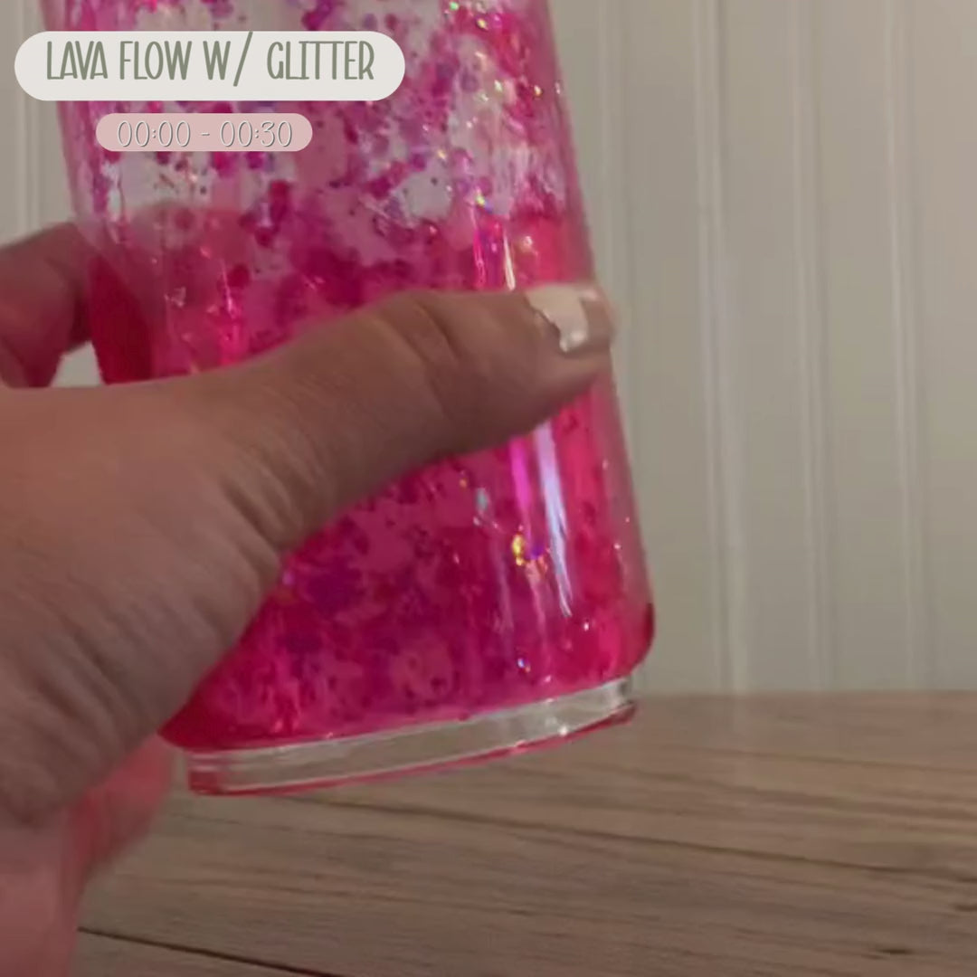 Custom Lava Flow Glitter Tumbler — Personalized Chaos Cup